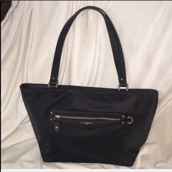 Karl largerfeld nylon and leather tote - Picture 3 of 8